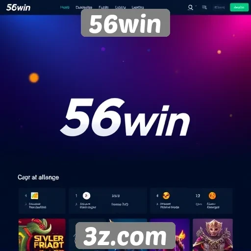 Interface do usuário do site 56win é intuitiva